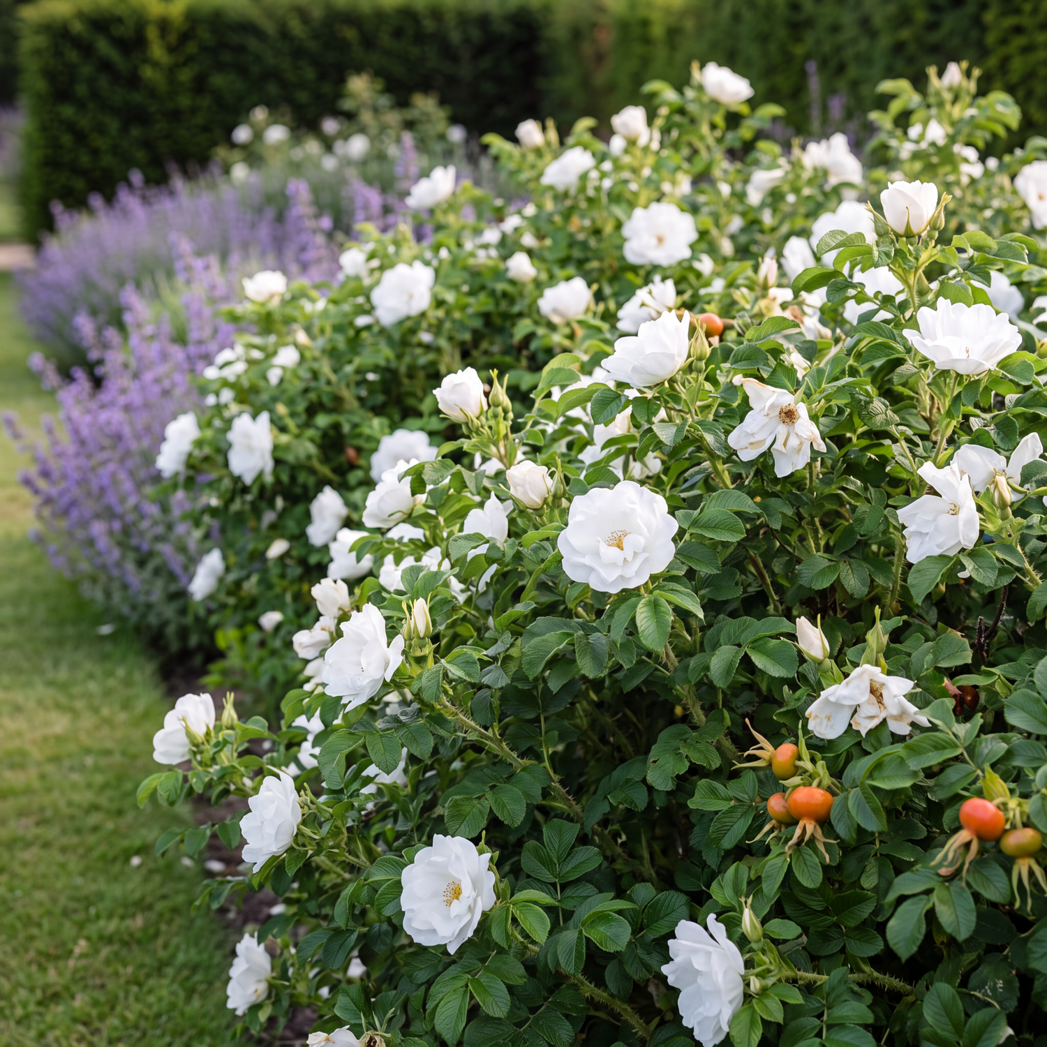 Rosier 'Blanc Double de Coubert'