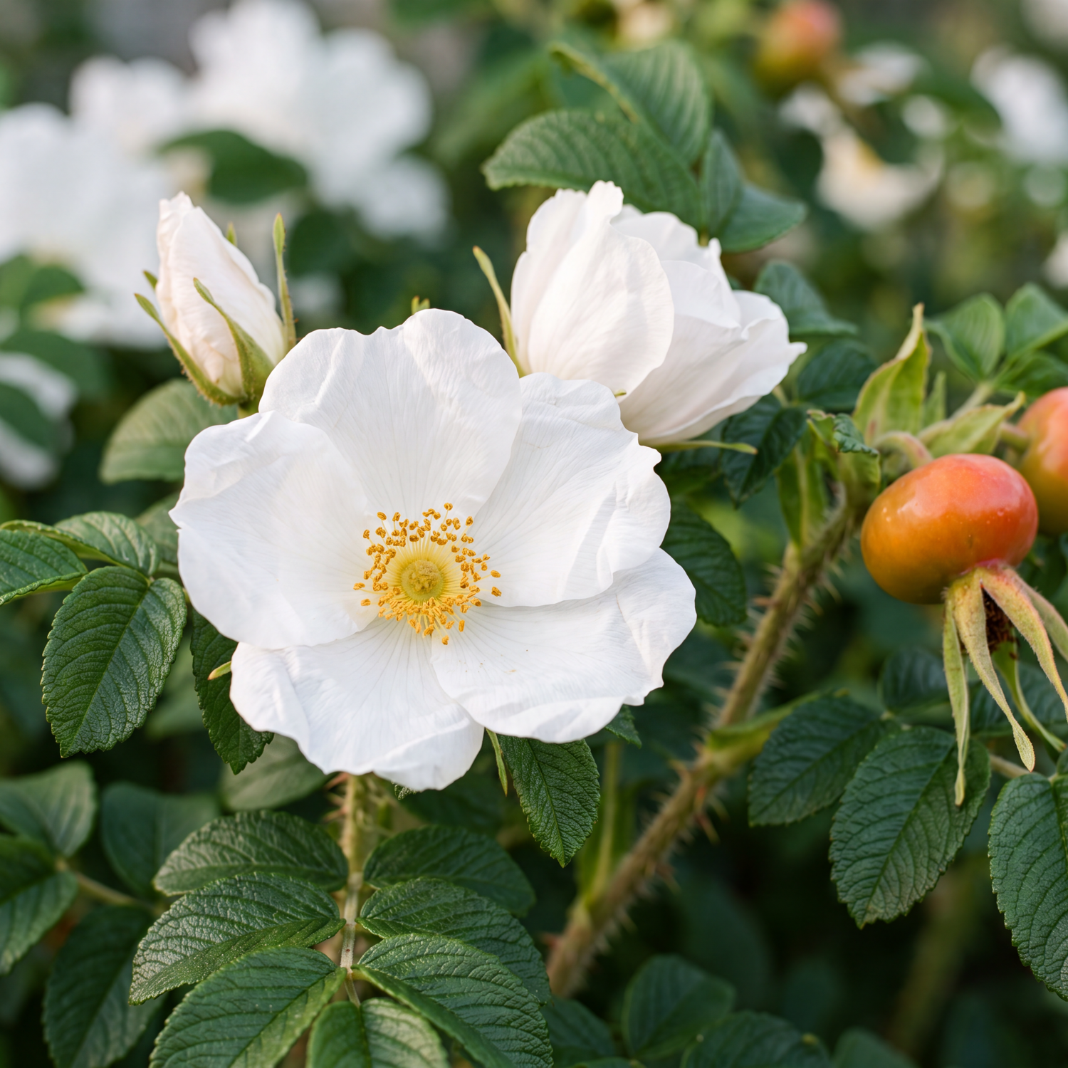 Rosier 'Blanc Double de Coubert'